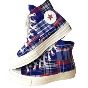 Converse Chuck 70 High Top Sneakers | Twisted Prep Plaid | Size 7 Women